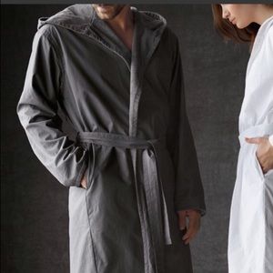 Restoration Hardware garment-washed percale robe